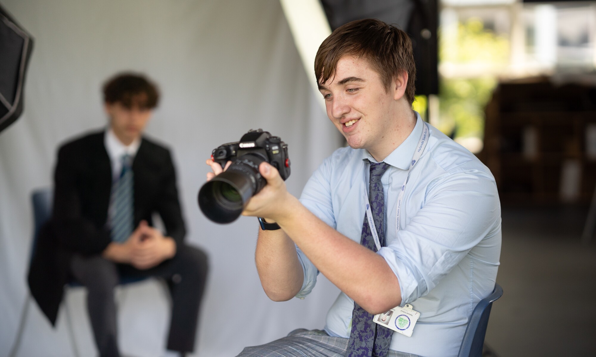 Hylands School image of pupil doing photography